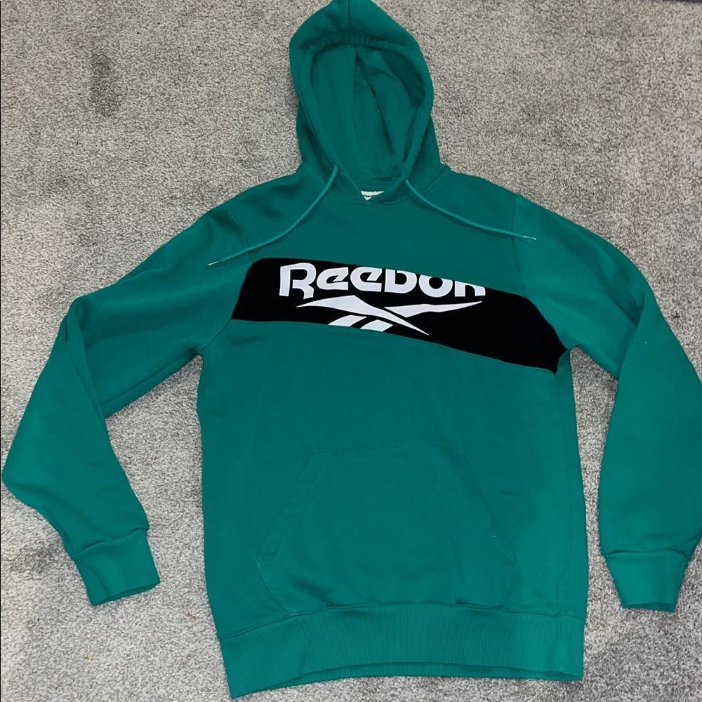 Reebok Classic Hooded Hoodie Green Black sweatshirt Sweater S Men’s Oversize
